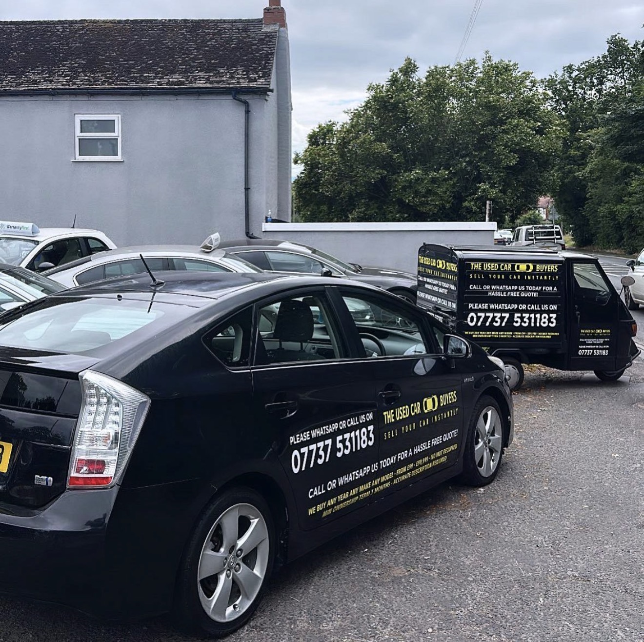 The Used Car Buyers branding in everyday use